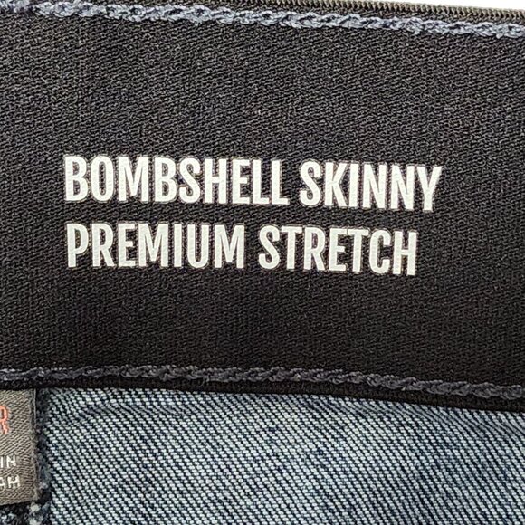 Torrid Dark Wash Premium Stretch High Rise Bombshell Skinny Jeans - Picture 6 of 8